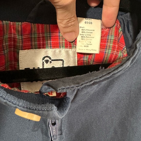 Vintage 80’s Woolrich Navy Harrington Jacket Red Plaid 
 – M – Made Hong Kong - Picture 6 of 10